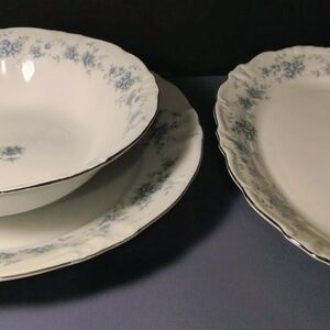 Classic White and Blue Dinnerware Set